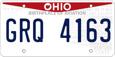OH license plate GRQ4163