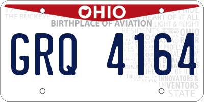 OH license plate GRQ4164