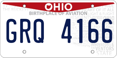 OH license plate GRQ4166