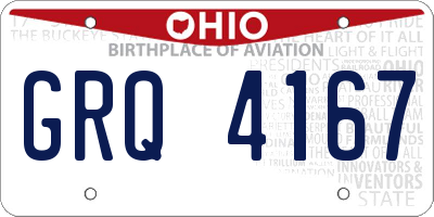 OH license plate GRQ4167