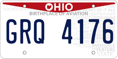 OH license plate GRQ4176