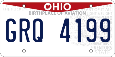 OH license plate GRQ4199