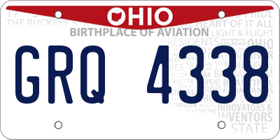 OH license plate GRQ4338