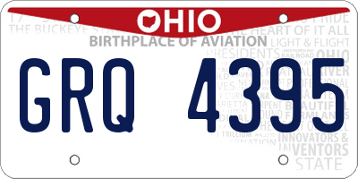 OH license plate GRQ4395