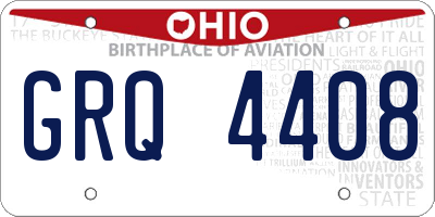 OH license plate GRQ4408