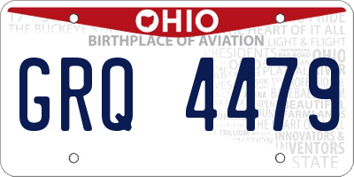 OH license plate GRQ4479