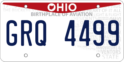 OH license plate GRQ4499
