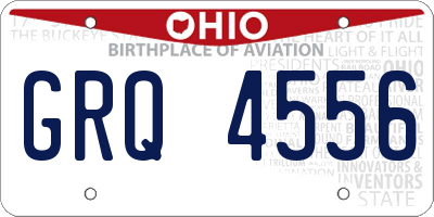 OH license plate GRQ4556
