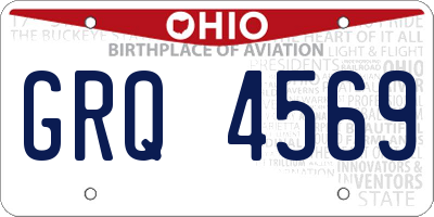 OH license plate GRQ4569
