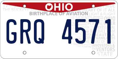 OH license plate GRQ4571