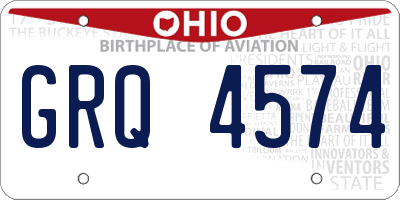 OH license plate GRQ4574