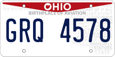 OH license plate GRQ4578