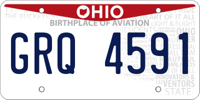 OH license plate GRQ4591