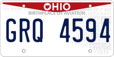 OH license plate GRQ4594