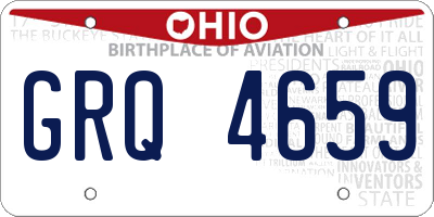 OH license plate GRQ4659