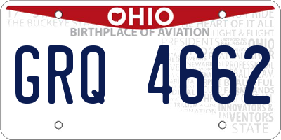 OH license plate GRQ4662