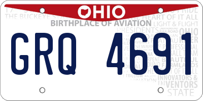 OH license plate GRQ4691
