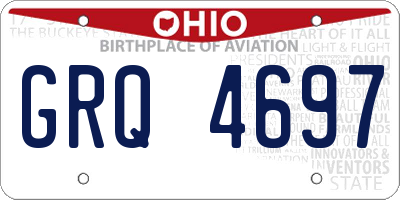 OH license plate GRQ4697