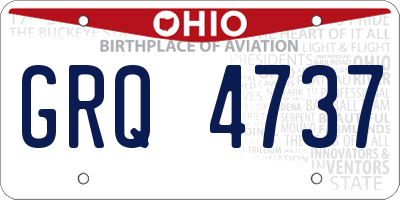 OH license plate GRQ4737
