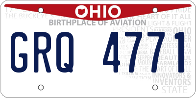 OH license plate GRQ4771