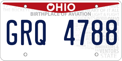 OH license plate GRQ4788