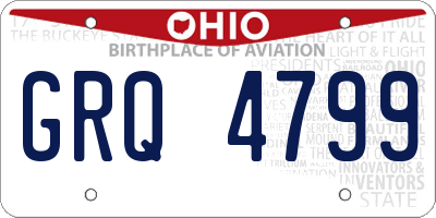 OH license plate GRQ4799
