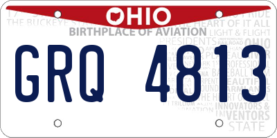 OH license plate GRQ4813