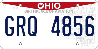 OH license plate GRQ4856