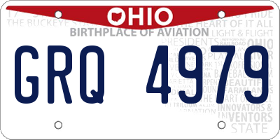 OH license plate GRQ4979