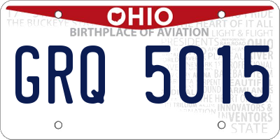 OH license plate GRQ5015