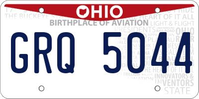 OH license plate GRQ5044