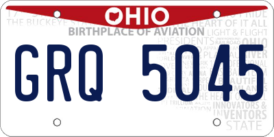 OH license plate GRQ5045