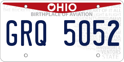 OH license plate GRQ5052