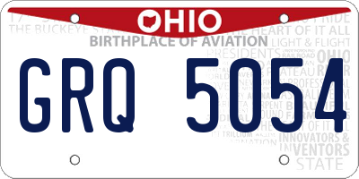 OH license plate GRQ5054