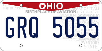 OH license plate GRQ5055
