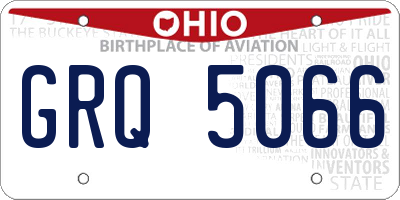 OH license plate GRQ5066