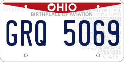 OH license plate GRQ5069