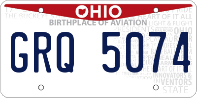OH license plate GRQ5074