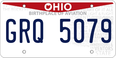 OH license plate GRQ5079