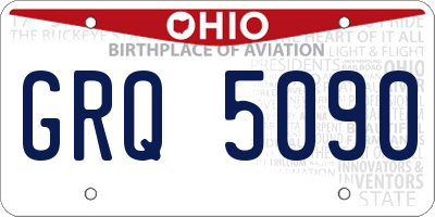 OH license plate GRQ5090