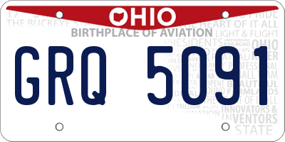 OH license plate GRQ5091