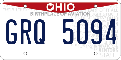 OH license plate GRQ5094