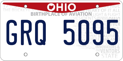OH license plate GRQ5095