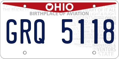 OH license plate GRQ5118
