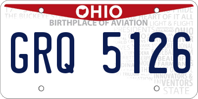 OH license plate GRQ5126
