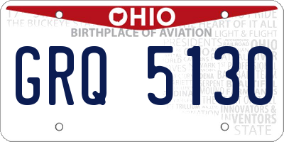 OH license plate GRQ5130
