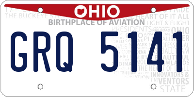 OH license plate GRQ5141