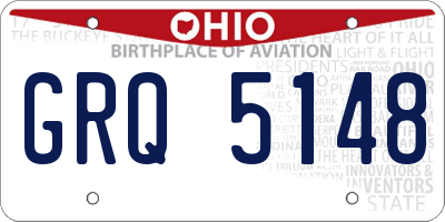 OH license plate GRQ5148