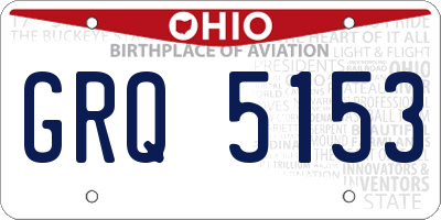 OH license plate GRQ5153