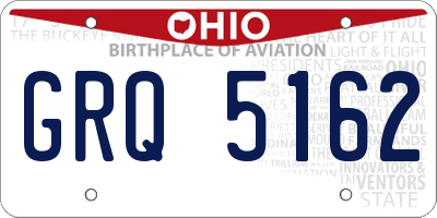 OH license plate GRQ5162